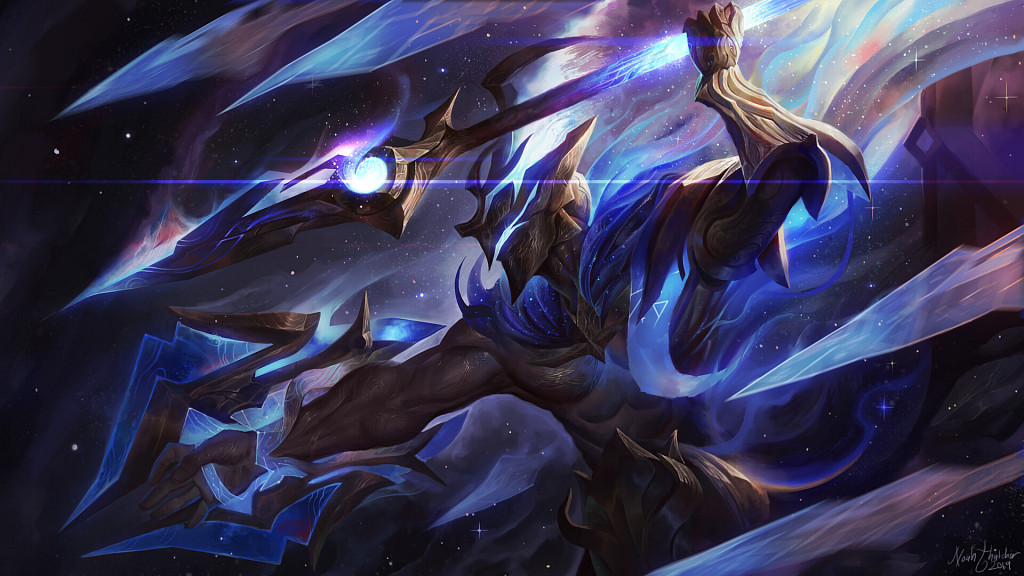 [Návrhy skinů] Xayah a Rakan, Aphelios a Pantheon