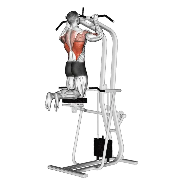 Avustettu leuanveto - harjoituksen suoritus
