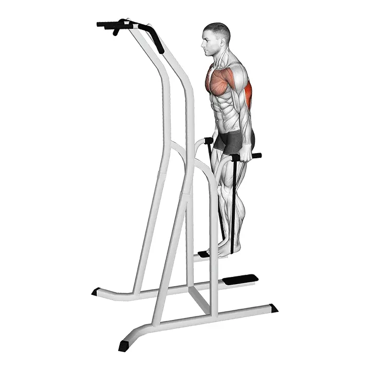 Vastuskuminauha-avusteinen dip - harjoituksen suoritus