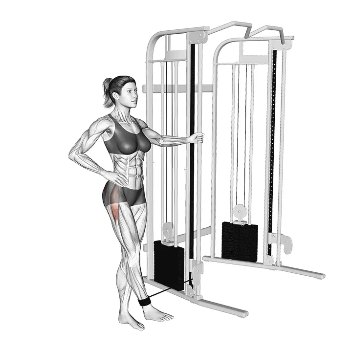 Kaapeli lonkan loitonnus - harjoituksen suoritus