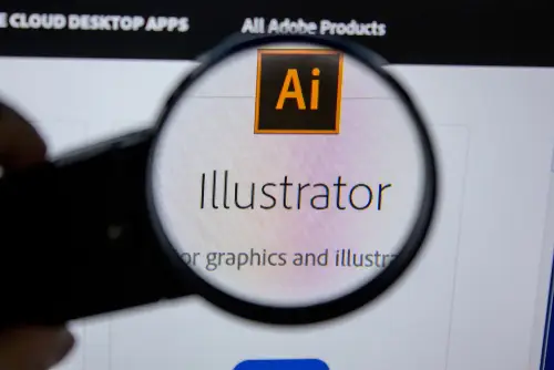 Adobe illustratorアプリのロゴを拡大する様子