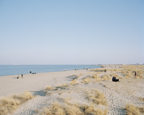 Desolate looking beach in Copenhagen