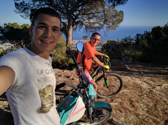 Xavier enjoying a bike route in Premià de Dalt near Barcelona.