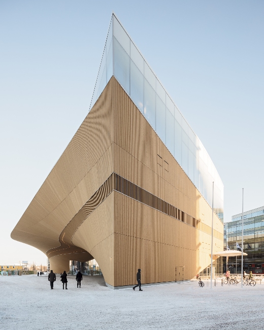 Striking exterior of Oodi – Helsinki's new central library
