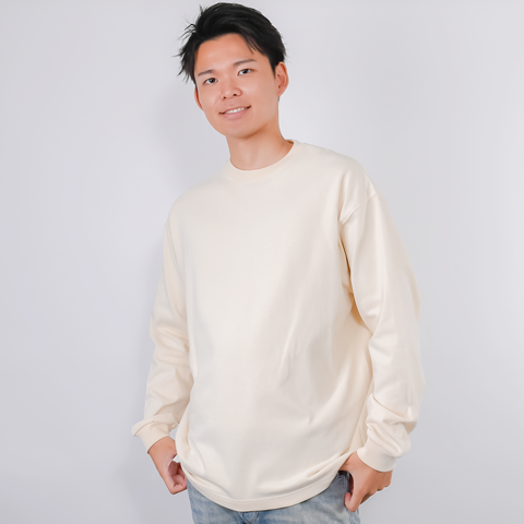 180cm/L ハイグレードビッグシルエットロングTシャツ(9.1オンス)