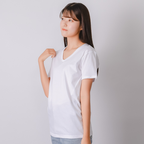 165cm/S VネックTシャツ(4.3オンス)