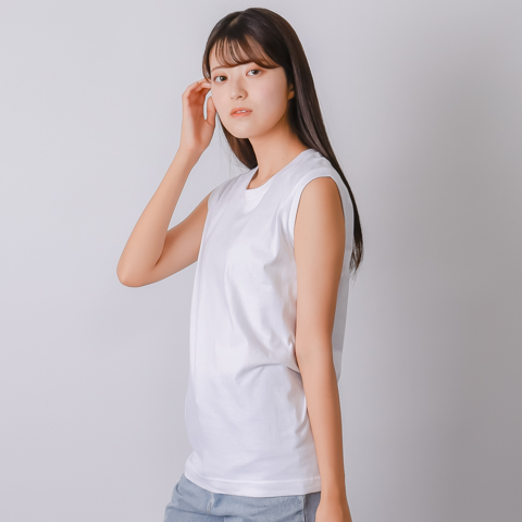 165cm ノースリーブTシャツ(5.3オンス)