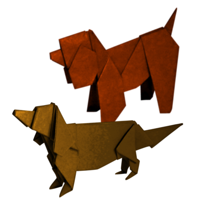 犬の折り紙