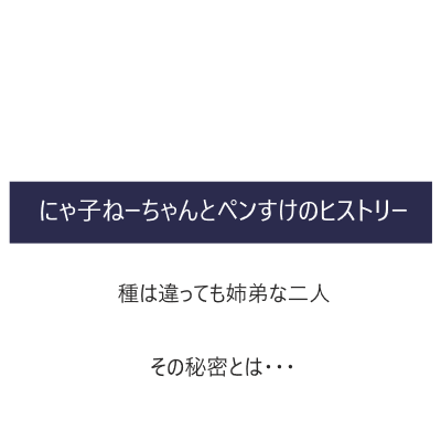 にゃ子ねーちゃんとペンすけのヒストリー