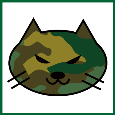 ネコ迷彩 グリーン