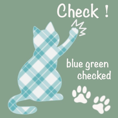 blue green checked