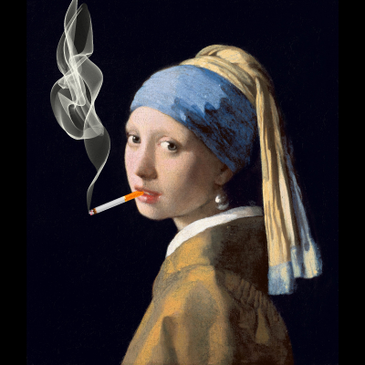 くわえタバコの少女 咥えタバコの少女-フェルメールの真珠の耳飾りの少女-