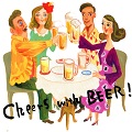 ビールで乾杯!Cheers with beer!