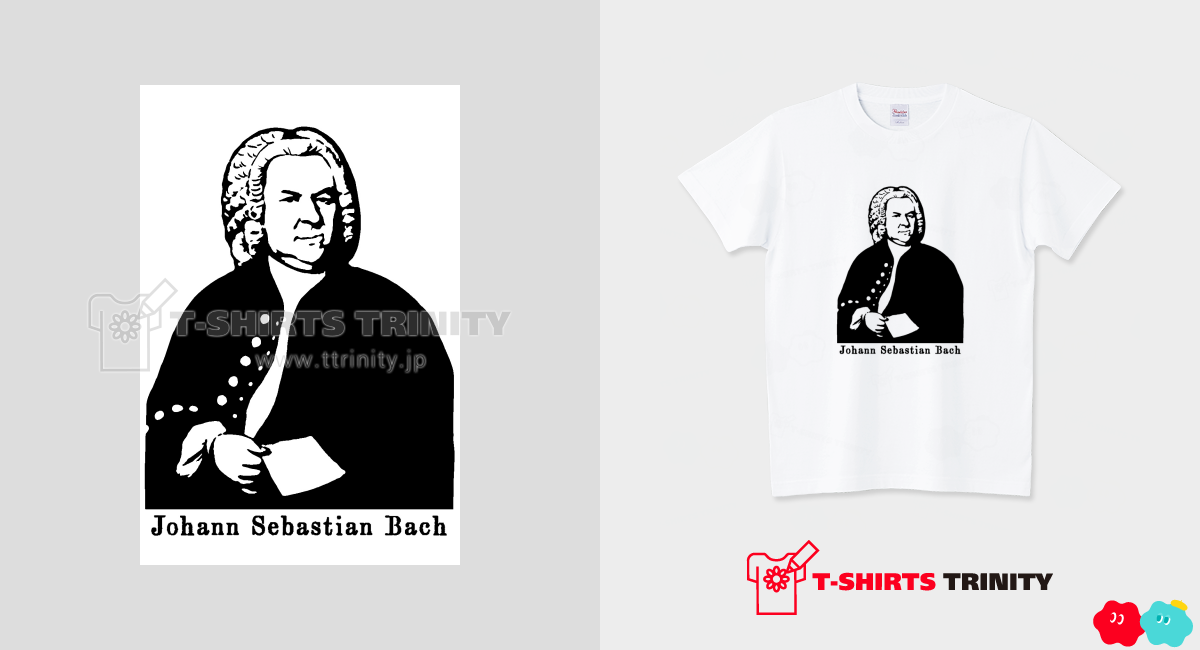J.S.バッハ​ 歴史人物Tシャツ​02​6