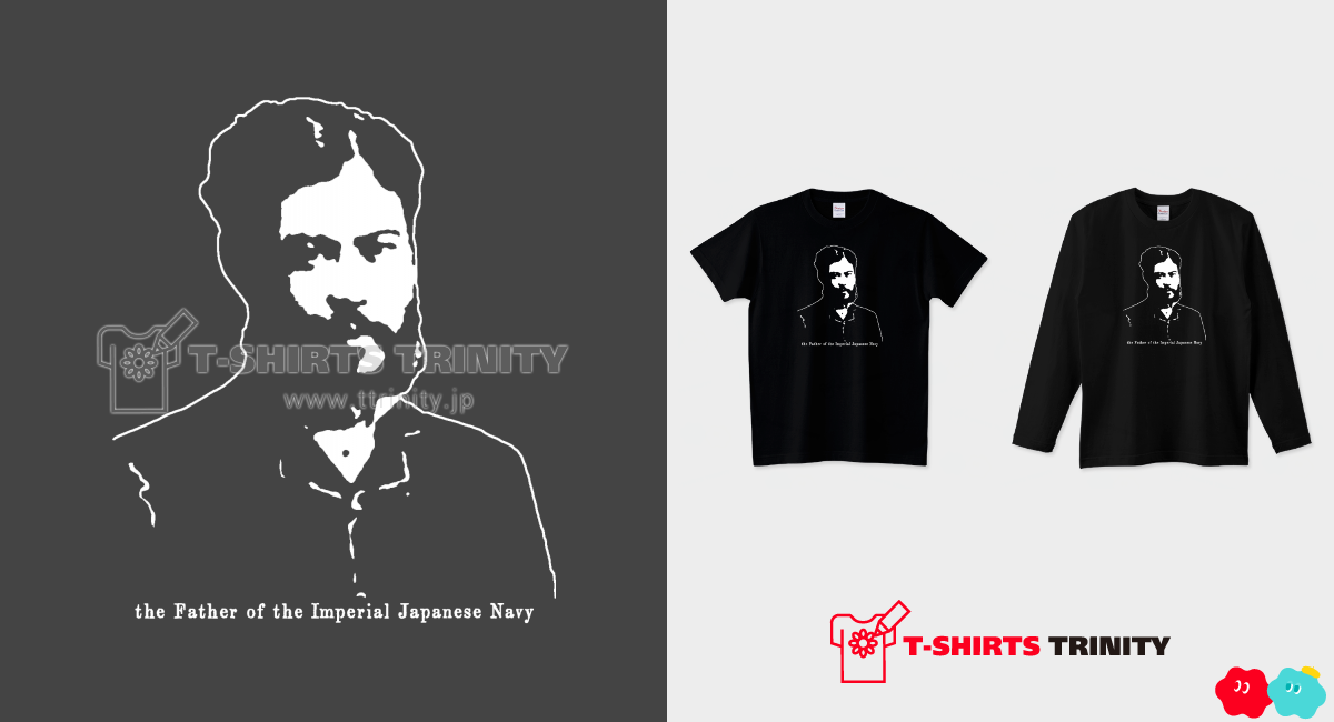 山本権兵衛(青年士官時代) 歴史人物Tシャツ053