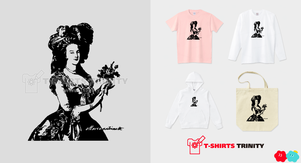 マリー・アントワネット 歴史人物Tシャツ098