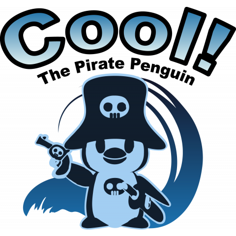 海賊ペンギンthe Pirate Penguinイラストt クールブルー デザインtシャツ通販 Tシャツトリニティ