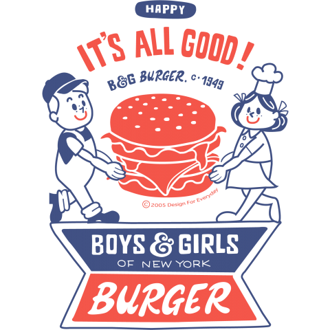 ハンバーガー Boy Girl デザインtシャツ通販 Tシャツトリニティ