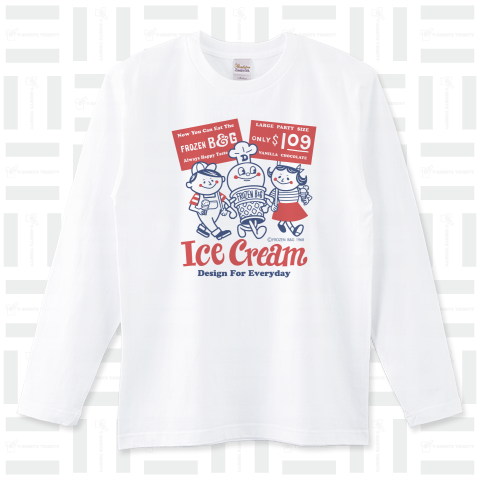 ICE CREAM☆キャラクター プリントＴシャツ(^。^)-