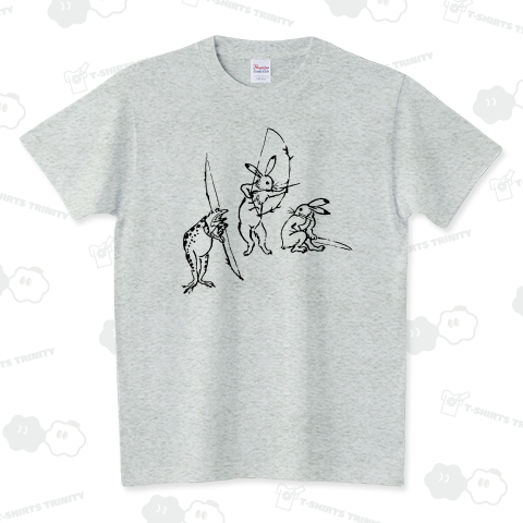 鳥獣戯画ー弓|デザインTシャツ通販【Tシャツトリニティ】