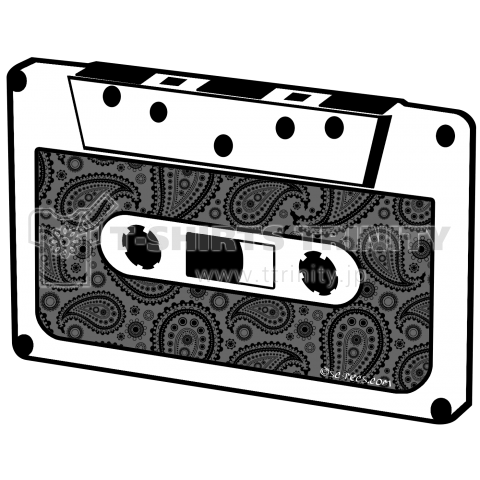 カセットテープ Cassette Tape ペイズリー Paisley Small スモール デザインtシャツ通販 Tシャツトリニティ