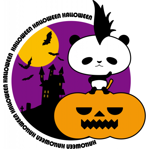 モヒカンパンダハロウィン デザインtシャツ通販 Tシャツトリニティ