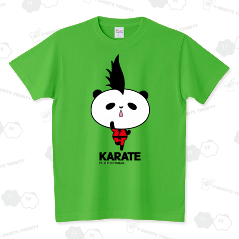 モヒカンパンダTシャツシリーズ[モヒパン]KARATE 昇龍拳!空手道衣 赤