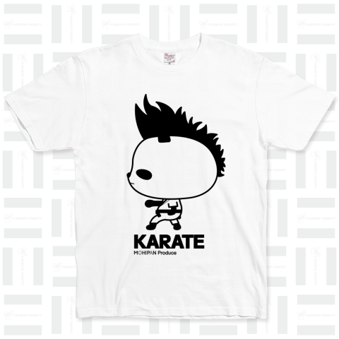 モヒカンパンダTシャツシリーズ[モヒパン]KARATE 正拳突き 横向き