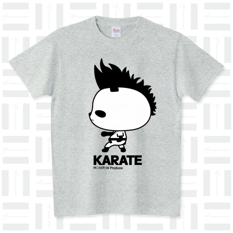 モヒカンパンダTシャツシリーズ[モヒパン]KARATE 正拳突き 横向き