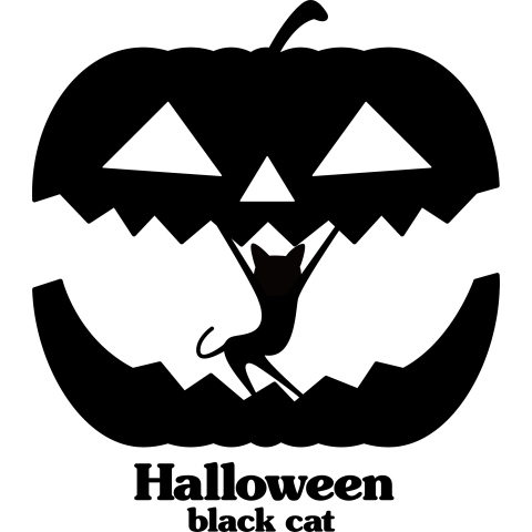 ハロウィン 黒猫 Halloween Black Cat デザインtシャツ通販 Tシャツトリニティ