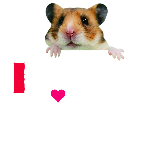 やべっ ハムスター連れてきちゃった I Love Ham デザインtシャツ通販 Tシャツトリニティ