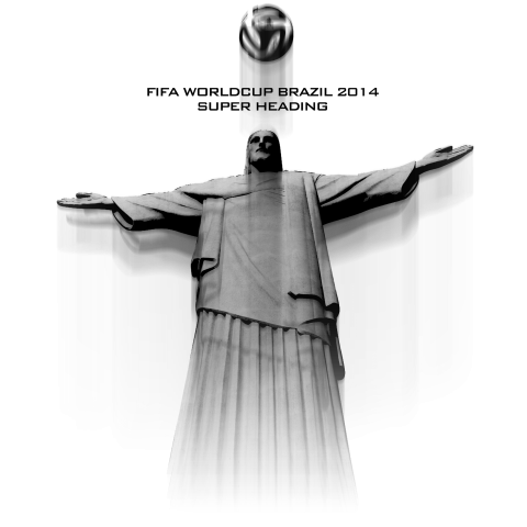 ブラジル リオデジャネイロのキリスト像 スーパーヘディングFIFA WORLDCUP BRAZIL 2014 SUPER HEADING