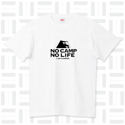 NO CAMP NO LIFE テントDesign Black