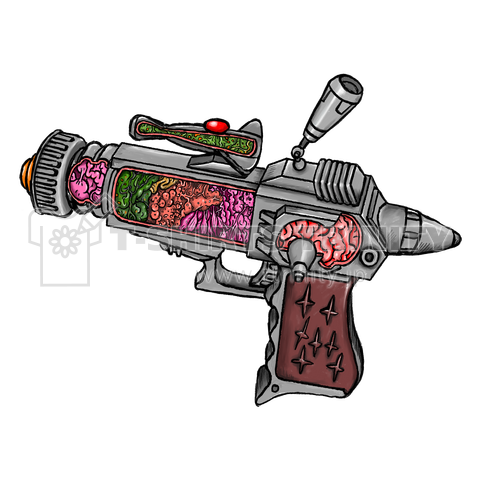 ハイテク光線銃断面図