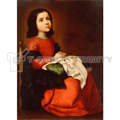 フランシスコ デ スルバラン 聖母マリアの少女時代 西洋 絵画 アート 美術 Tシャツ デザインtシャツ通販 Tシャツトリニティ