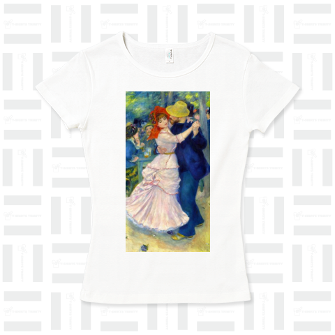 オーギュスト・ルノワール「ブージヴァルのダンス」【西洋 絵画 アート 美術 Tシャツ】