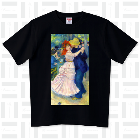 オーギュスト・ルノワール「ブージヴァルのダンス」【西洋 絵画 アート 美術 Tシャツ】