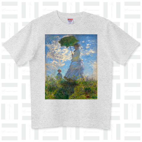 クロード・モネ「日傘の女」【西洋 絵画 アート 美術 Tシャツ】（T