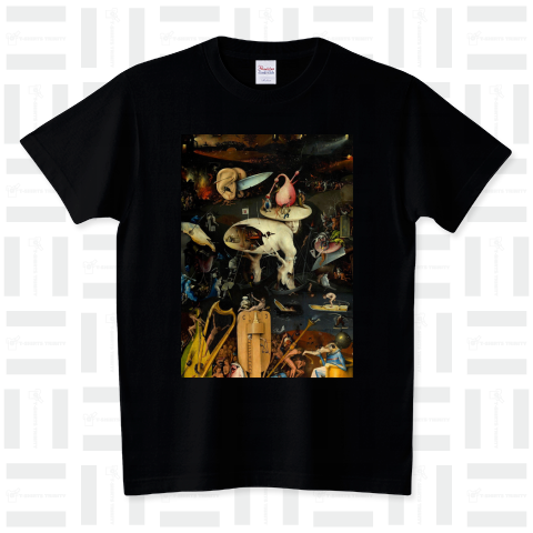 ヒエロニムス・ボス 「快楽の園〈地獄パネル部分〉」【西洋 絵画 アート 美術 Tシャツ】