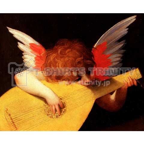 ロッソ・フィオレンティーノ「リュートを弾く天使」【西洋 絵画 アート 美術 Tシャツ】