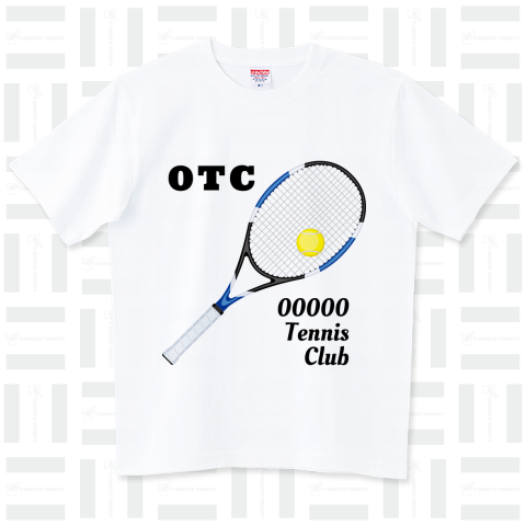 テニスチームのためのTシャツ テンプレート