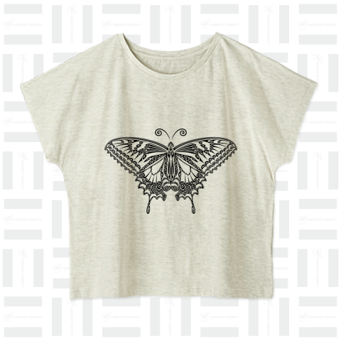 クールなバタフライ タトゥー風のアゲハ蝶
