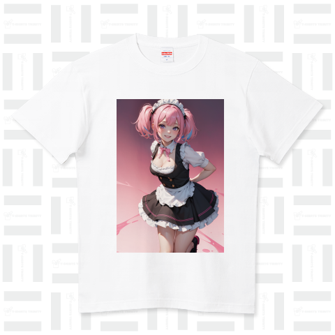 可愛いメイドTシャツ(キャンディ) ハイクオリティーTシャツ(5.6オンス)