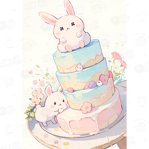 ふわふわウサギのケーキ2