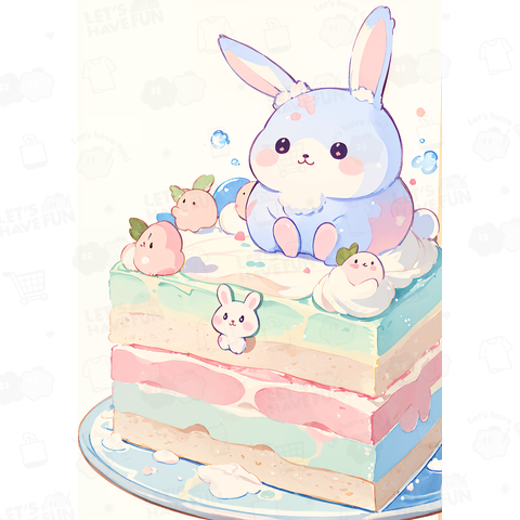 ふわふわウサギのケーキ4