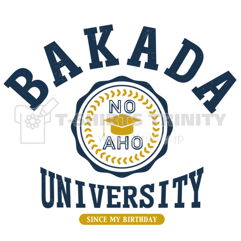 バカダ大学 BAKADA UNIVERSITY カレッジTシャツ