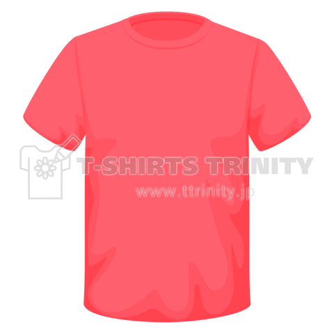 TシャツにTシャツ サーモンピンク
