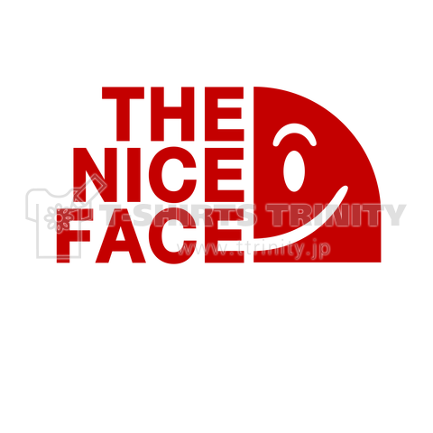The Nice Face ナイスフェイス パロディ 赤大きめバージョン デザインtシャツ通販 Tシャツトリニティ