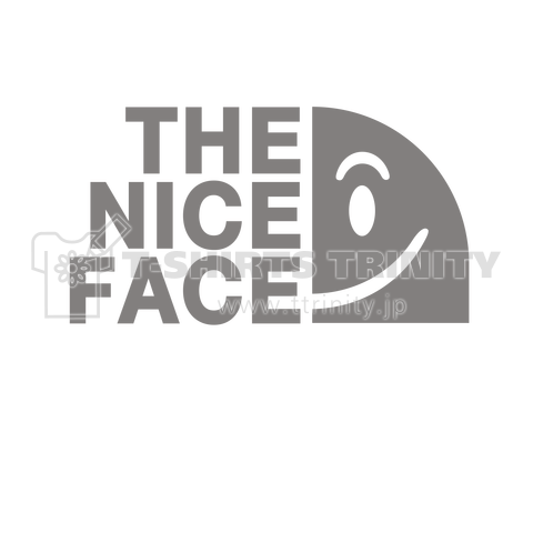 THE NICE FACE ナイスフェイス パロディ グレー大きめバージョン