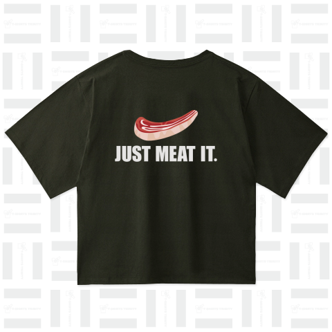 JUST MEAT IT. ジャストミートイット ロゴバックプリント 白文字